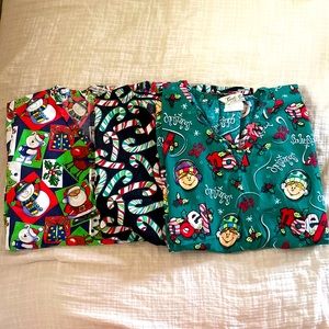 Christmas Scrub Tops